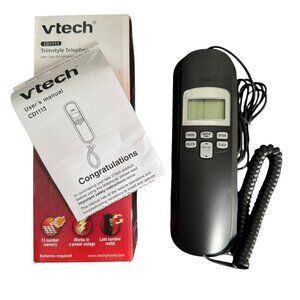 Vtech CD1113 Trimstyle Corded Trimline Desk/Wall Phone w/ Caller ID Call Waiting